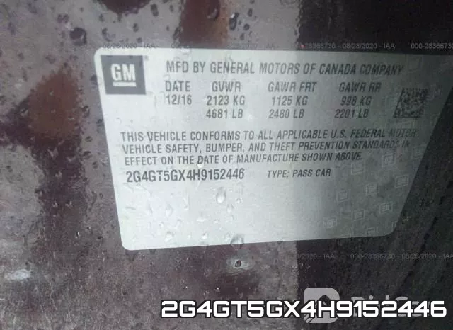 2G4GT5GX4H9152446 фото 10
