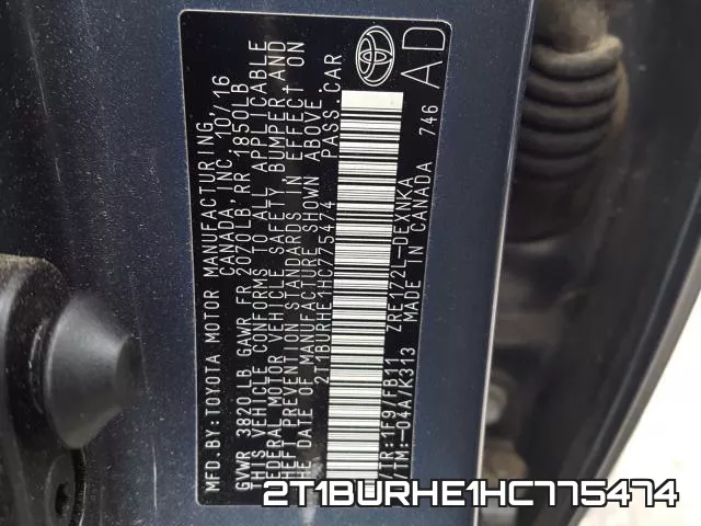2T1BURHE1HC775474 фото 2