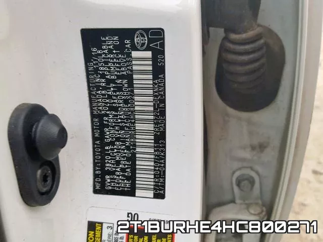 2T1BURHE4HC800271 фото 2