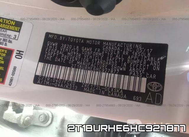 2T1BURHE6HC927877 фото 10