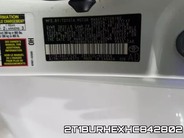 2T1BURHEXHC842802 фото 2