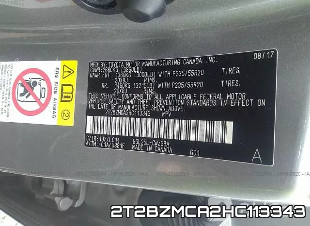 2T2BZMCA2HC113343 фото 10