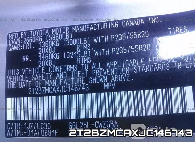2T2BZMCAXJC146743 фото 10
