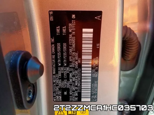 2T2ZZMCA1HC035703 фото 2