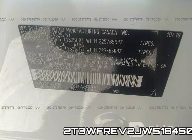 2T3WFREV2JW518450 фото 10
