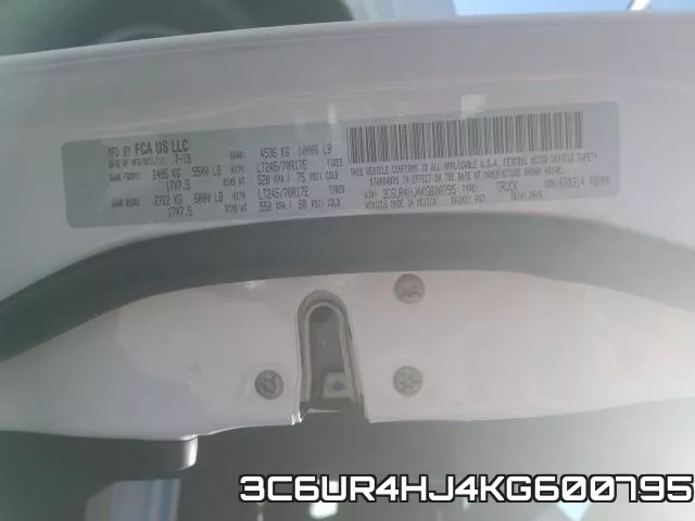 3C6UR4HJ4KG600795 фото 2