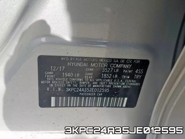 3KPC24A35JE012595 фото 2
