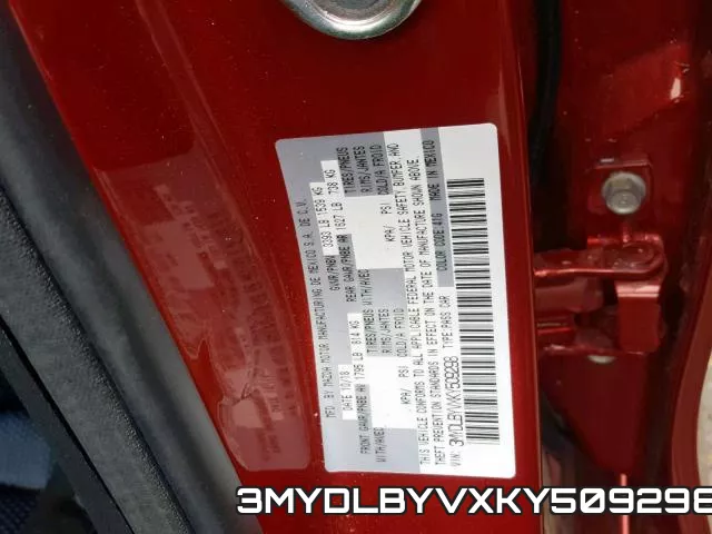 3MYDLBYVXKY509298 фото 2