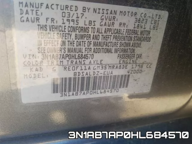 3N1AB7AP0HL684570 фото 2
