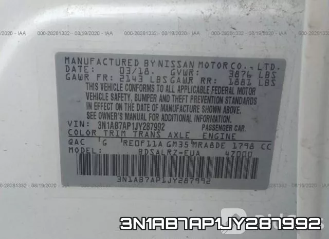 3N1AB7AP1JY287992 фото 10