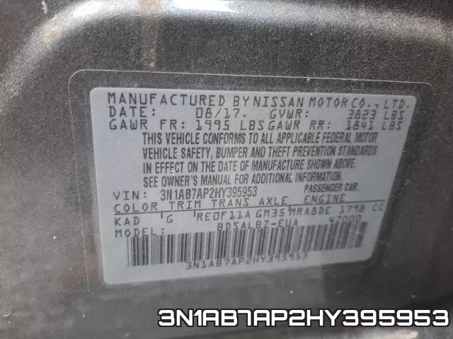 3N1AB7AP2HY395953 фото 2