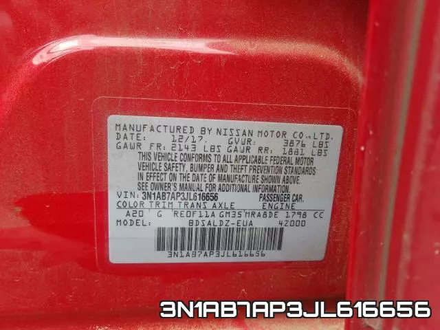 3N1AB7AP3JL616656 фото 2
