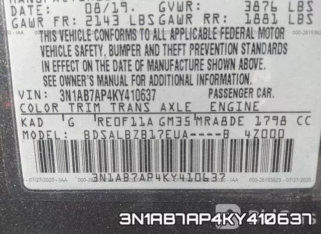 3N1AB7AP4KY410637 фото 10