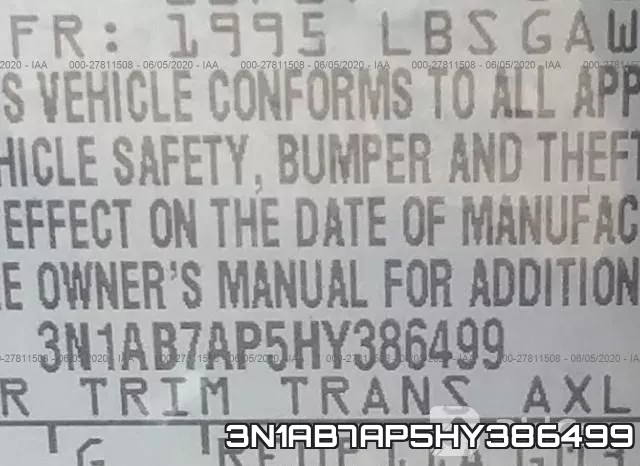 3N1AB7AP5HY386499 фото 10