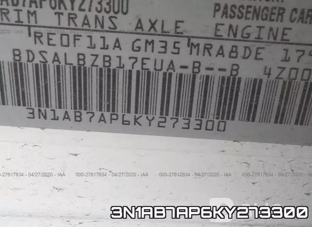3N1AB7AP6KY273300 фото 10