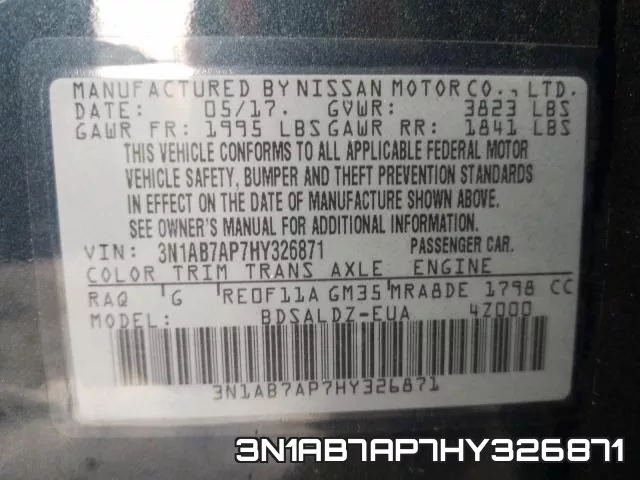 3N1AB7AP7HY326871 фото 2