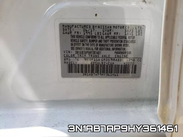 3N1AB7AP9HY361461 фото 2