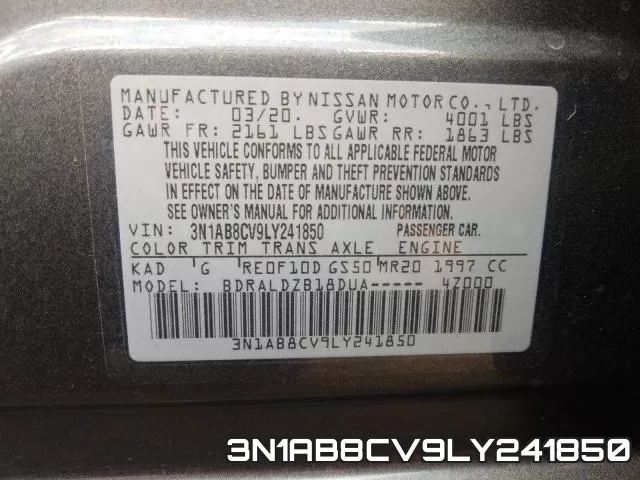 3N1AB8CV9LY241850 фото 2