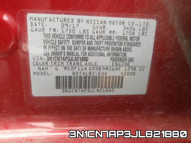 3N1CN7AP3JL821880 фото 2