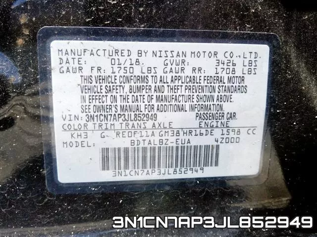 3N1CN7AP3JL852949 фото 2