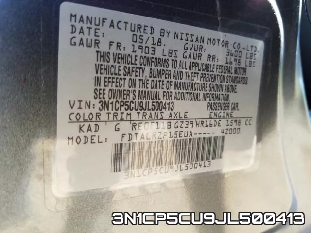 3N1CP5CU9JL500413 фото 2