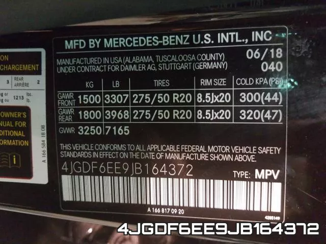4JGDF6EE9JB164372 фото 2