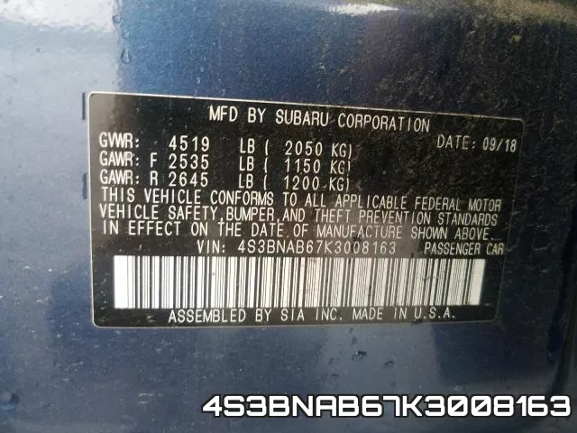 4S3BNAB67K3008163 фото 2