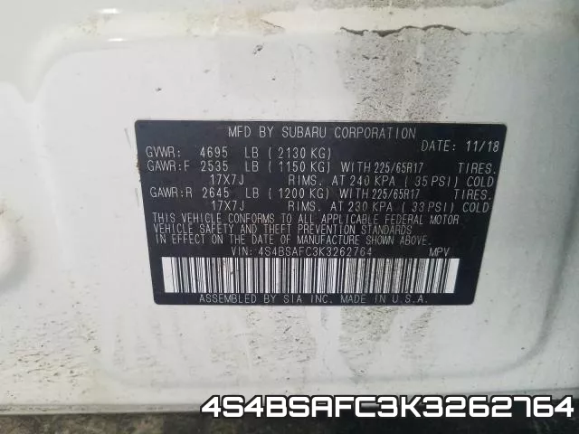 4S4BSAFC3K3262764 фото 2