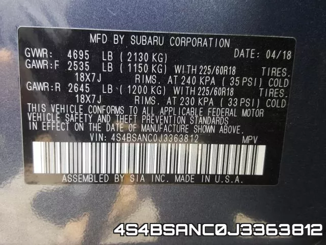 4S4BSANC0J3363812 фото 2