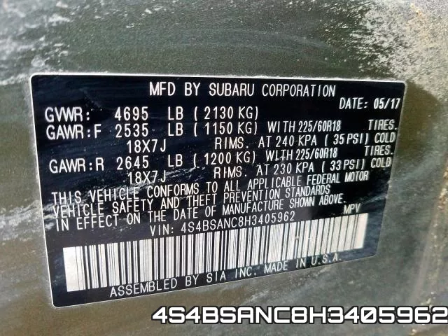 4S4BSANC8H3405962 фото 2