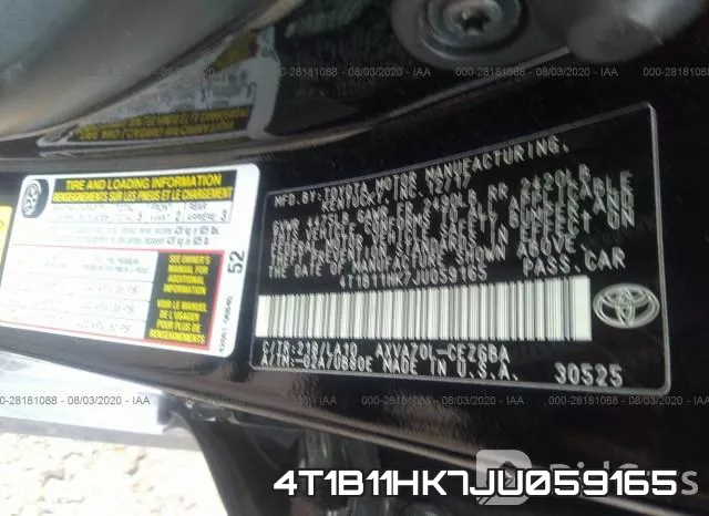 4T1B11HK7JU059165 фото 10