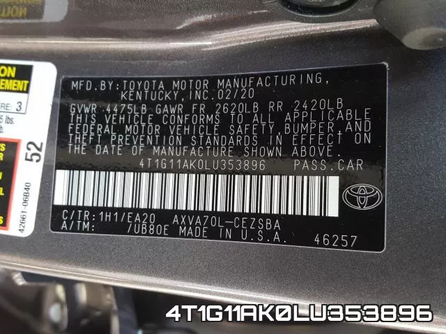 4T1G11AK0LU353896 фото 2