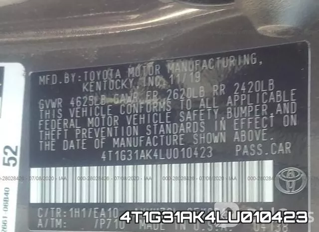 4T1G31AK4LU010423 фото 10