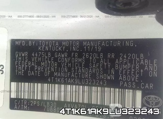 4T1K61AK9LU323243 фото 10