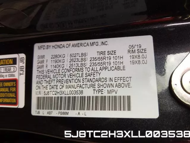 5J8TC2H3XLL003538 фото 2