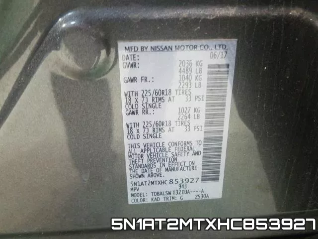 5N1AT2MTXHC853927 фото 2