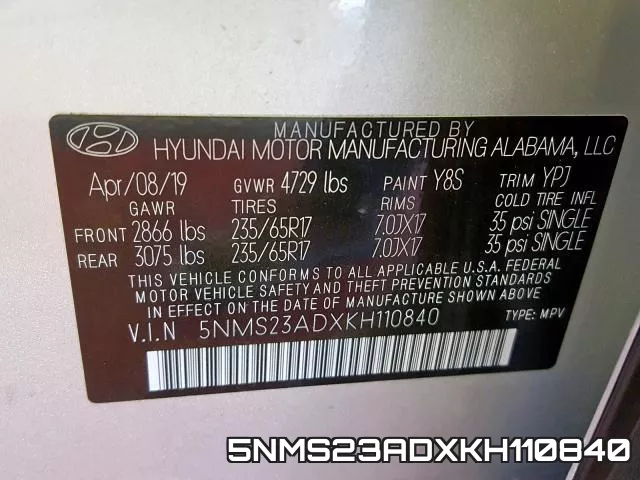 5NMS23ADXKH110840 фото 2