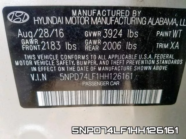 5NPD74LF1HH126161 фото 2