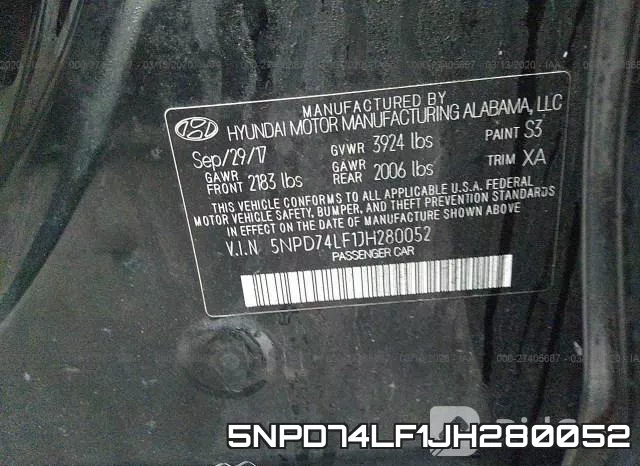 5NPD74LF1JH280052 фото 10