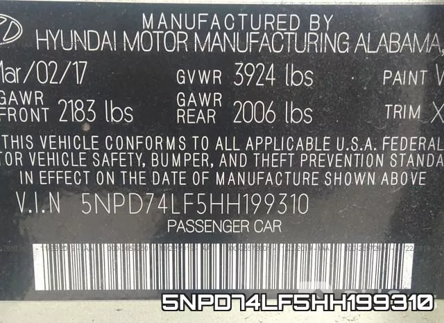 5NPD74LF5HH199310 фото 10