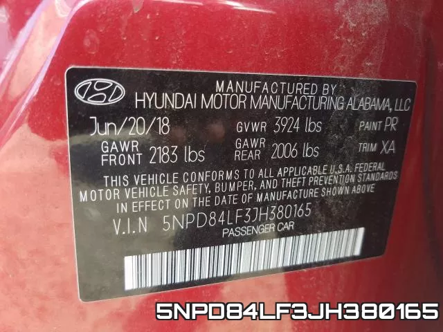 5NPD84LF3JH380165 фото 2