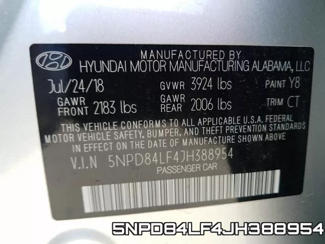5NPD84LF4JH388954 фото 2