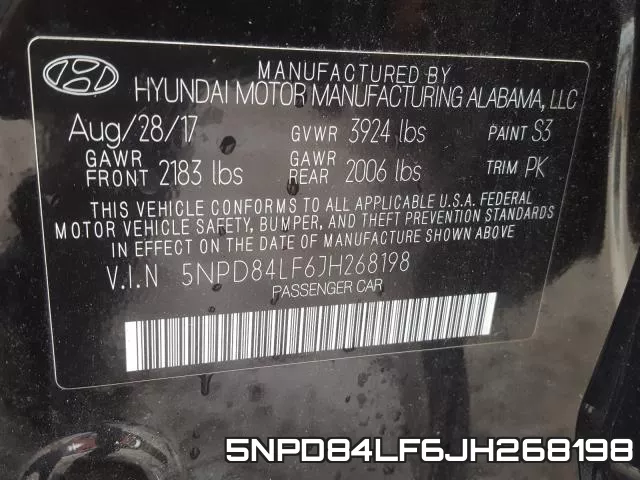 5NPD84LF6JH268198 фото 2