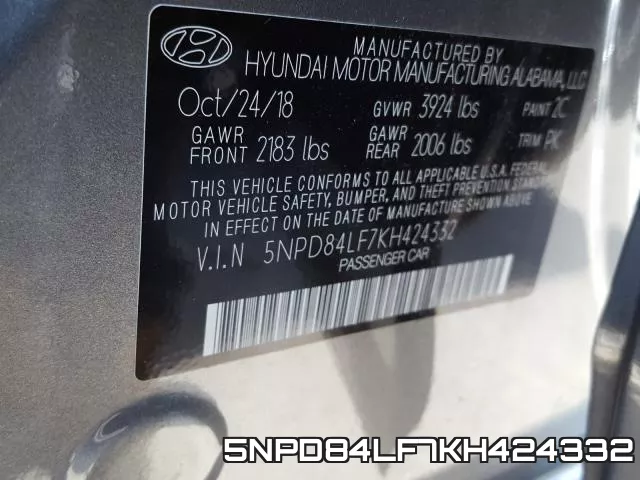5NPD84LF7KH424332 фото 2