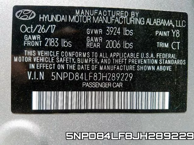 5NPD84LF8JH289229 фото 2