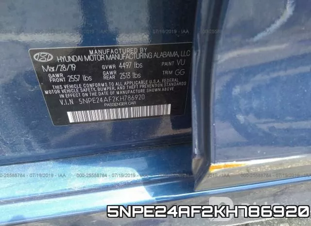 5NPE24AF2KH786920 фото 10