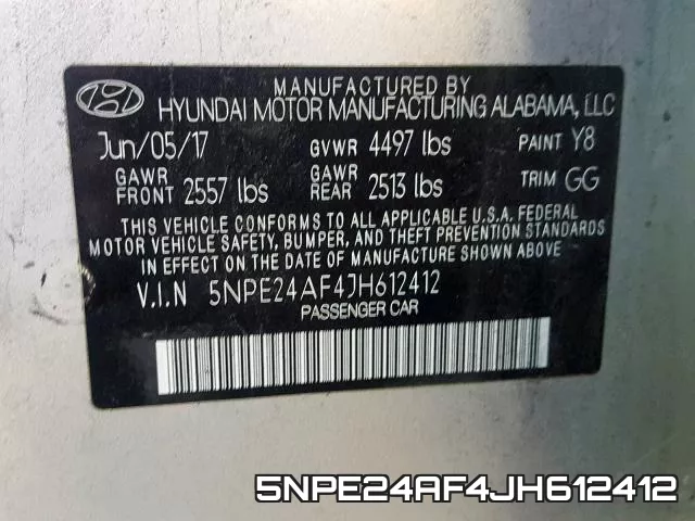 5NPE24AF4JH612412 фото 2