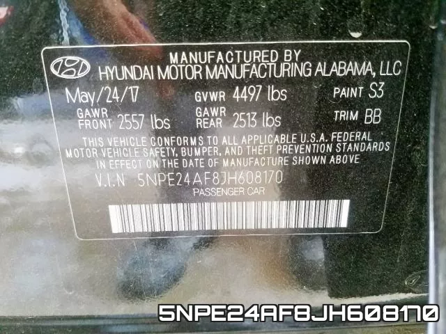 5NPE24AF8JH608170 фото 2