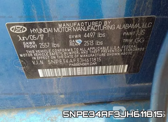 5NPE34AF3JH611815 фото 10