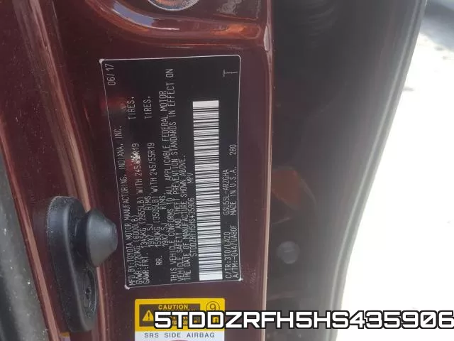 5TDDZRFH5HS435906 фото 2
